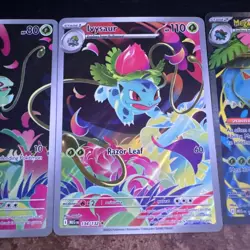 Pokemon Venusaur Evolution Line Set Bulbasaur Ivysaur Mega Venusaur EX - Image 3