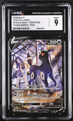 2022 Pokemon Umbreon V TG22/TG30 Brilliant Stars Trainer Gallery Holo CGC 9 - Image 1