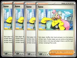 Pokemon TCG 4x Iono 080/091 2024 Paldean Fates Uncommon Playset - NM/LP - Image 1