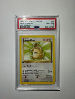 Pokemon Kangaskhan 1st Edition Rare Holo Jungle Series PSA 8 - Image 1