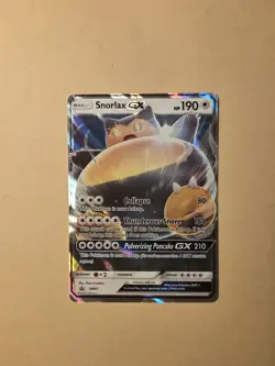 2016 Pokemon Snorlax GX SM05 Black Star Promo Full Holo LP - Image 1