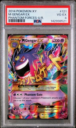 PSA 4 2014 Pokemon XY Phantom Forces Full Art M Mega Gengar EX 121/119 Holo Foil - Image 1