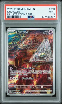 2023 POKEMON SVI EN-SCARLET & VIOLET ILLUSTRATION RARE #210 DROWZEE PSA 9 - Image 1