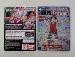 Bandai Nco One Piece Monkey.D.Luffy College US Voyage Card P-055 - Image 1