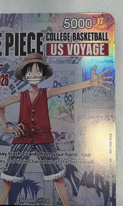 Bandai Nco One Piece Monkey.D.Luffy College US Voyage Card P-055 - Image 5