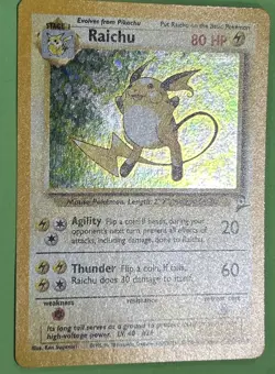 Pokemon Raichu Base Set 2 16/130 Holo Rare NO PLAY CLEAN CARD - Image 2