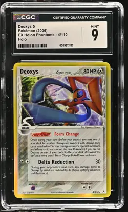 CGC 9 MINT Deoxys 2006 EX Holon Phantoms 4/110 Holo Pokemon Card - Image 1