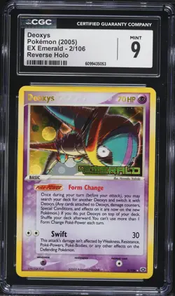 CGC 9 Deoxys Reverse Holo Rare EX Emerald 2005 Pokemon Card #2 - Image 1
