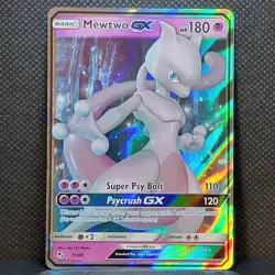 Mewtwo GX 31/68 Hidden Fates Ultra Rare NM Holo Pokemon Card - Image 1