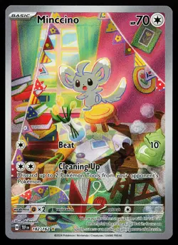 Minccino 182/162 Holo Illustration Rare Temporal Forces Pokemon Card - Image 1