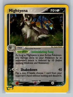 Pokemon Card - Mightyena 10/109 - EX Ruby & Sapphire - Holo - Image 1