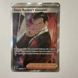 Pokemon Team Rocket's Giovanni Trainer Full Art Ultra Rare Holo Card 225/182 - Image 1