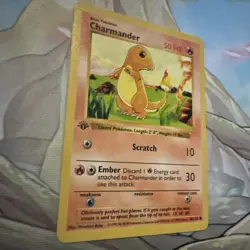 Pokemon TCG Charmander 1st Edition Base Set Shadowless Card 046/102 - Image 2