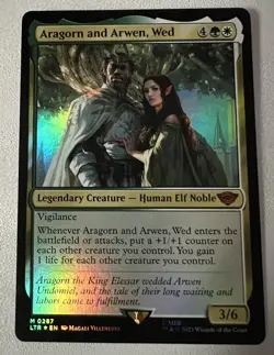 Aragorn and Arwen, Wed Foil Universes Beyond: the Lord of the Rings MTG Cards - Image 1