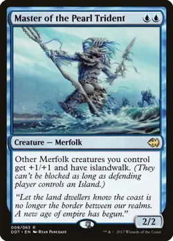 Master of the Pearl Trident [Duel Decks: Merfolk vs. Goblins] Near Mint - Image 1