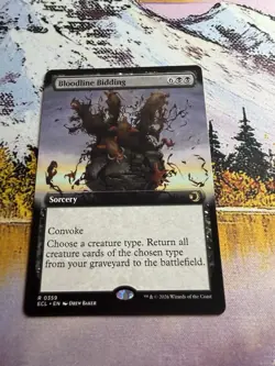 Bloodline Bidding (Extended Art) Rare MTG Lorwyn Eclipsed - Image 1