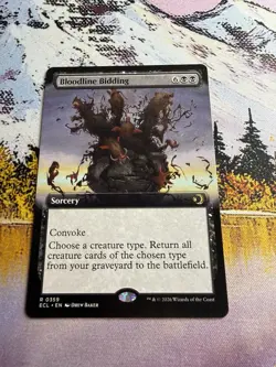 Bloodline Bidding (Extended Art) Rare MTG Lorwyn Eclipsed - Image 4