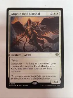 MTG Angelic Field Marshal Commander Masters Regular Rare #13 - Image 1