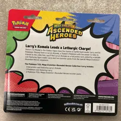 Pokemon Mega Evolution Ascended Heroes Pack—Larry & Komala Promo, 2 Packs - Image 2