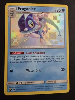 2019 POKEMON FROGADIER SV12 HIDDEN FATES SHINY VAULT ALTERNATIVE ART HOLO MP - Image 1