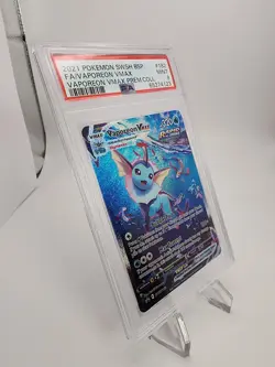 2021 POKEMON SWSHPREMIUM COLLECTION PROMO #182 FULL ART/VAPOREON VMAX PSA 9 - Image 2