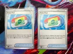 Pokemon TCG Poke Pad 198/217 Ascended Heroes Lot of 2 NM/PACK FRESH! - Image 1