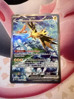 Zapdos ex 202/165 Pokemon SV Scarlet & Violet 151 Special Illustration Rare NM - Image 1
