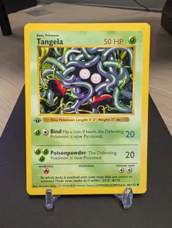Tangela 66/102 1st Edition - Pokemon Base Set 1st Edition (Shadowless) #66 - Image 1