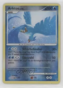 Articuno German Reverse Foil Pokemon Platinum Supreme Victors #16 2009 - Image 1