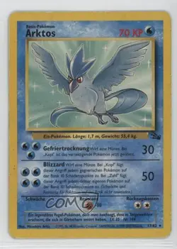 Articuno German Pokemon Fossil #17 1999 - Image 1