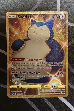 Pokemon Snorlax 224/198 Chilling Reign Gold Secret Rare Full Art Holo NM - Image 4