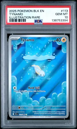 2025 POKEMON BLK EN-BLACK BOLT ILLUSTRATION RARE #113 TYNAMO PSA 10 - Image 1