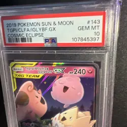 Togepi & Cleffa & Igglybuff #143/236 - PSA 10 - Pokemon Cosmic Eclipse Tag Team - Image 4