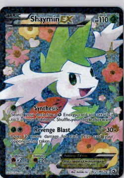 Shaymin EX FULL ART Legendary Treasures Radiant Collection RC21/RC25 MP Pokemon - Image 1