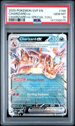 CHARIZARD EX #196 BLACK STAR PROMO SPECIAL COLLECTION 2025 POKEMON SVP EN PSA 10 - Image 1