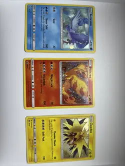 3x Legendary Birds Articuno Zapdos Moltres HOLO SET Pokemon SM145 SM144 SM143 LP - Image 1