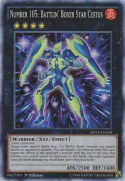 Number 105: Battlin' Boxer Star Cestus - MP14-EN028 - Super Rare - 1st Edition - - Image 1