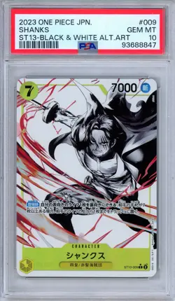 PSA 10 Shanks ST13-009 Black & White Alternate Art One Piece Japanese - Image 1