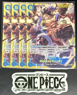 4x One Piece OP11-118 SEC Luffy - English - Regular - Play Set - LD01 - NM/M - Image 1