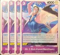 One Piece TCG - 4er Playset - OP04-069 Mr.2.Bon.Kurei(Bentham) UC/EN/NM - Image 1