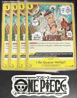 4x One Piece OP07-115 C I Re-Quasar Helllp - English - Regular - Play Set - NM/M - Image 1