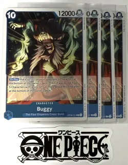 4x One Piece OP09-051 R Buggy - Foil - English - Play Set - TCG - NM/M - Image 1
