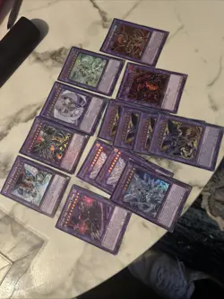 9 Yu-Gi-Oh TCG Card Lot Of 14 Purple Dragon Cards Some Duplicate All Holo - Image 1