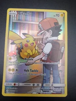 Pokemon Card TCG Pikachu Holo Card 241/236 Secret Sm-Cosmic Eclipse Edition NM - Image 1