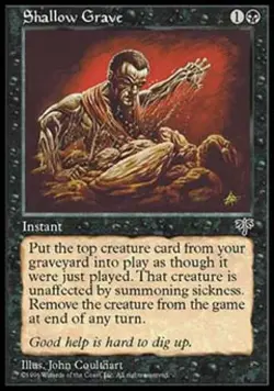 MTG English Shallow Grave NM Normal Mirage - Image 1