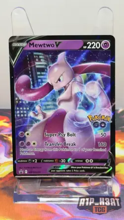 Pokemon Mewtwo V HOLO SWSH223 Sword & Shield Promo Card 220 Black Star Promo - Image 2