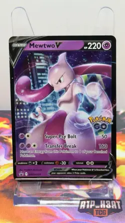 Pokemon Mewtwo V HOLO SWSH223 Sword & Shield Promo Card 220 Black Star Promo - Image 3