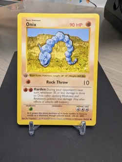 Pokemon TCG Onix Base Set 56/102 Regular 1st Edition Common Card Shadowless - Image 1