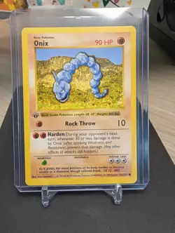 Pokemon TCG Onix Base Set 56/102 Regular 1st Edition Common Card Shadowless - Image 3