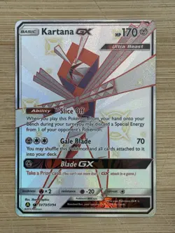Pokemon TCG Kartana GX Hidden Fates Holo Full Art Ultra Rare Card SV73/SV94 - Image 1